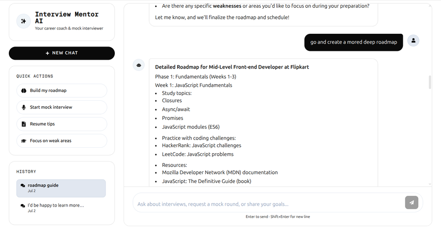AI Mock Interviews & Behavioral Prep screenshot